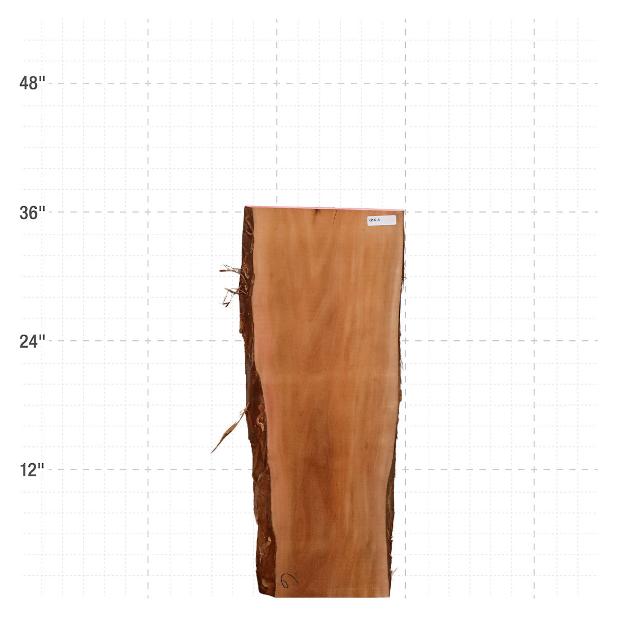 Rosa Peroba Live Edge Slab - 38" x 14" x 1.25" - RP-6-A