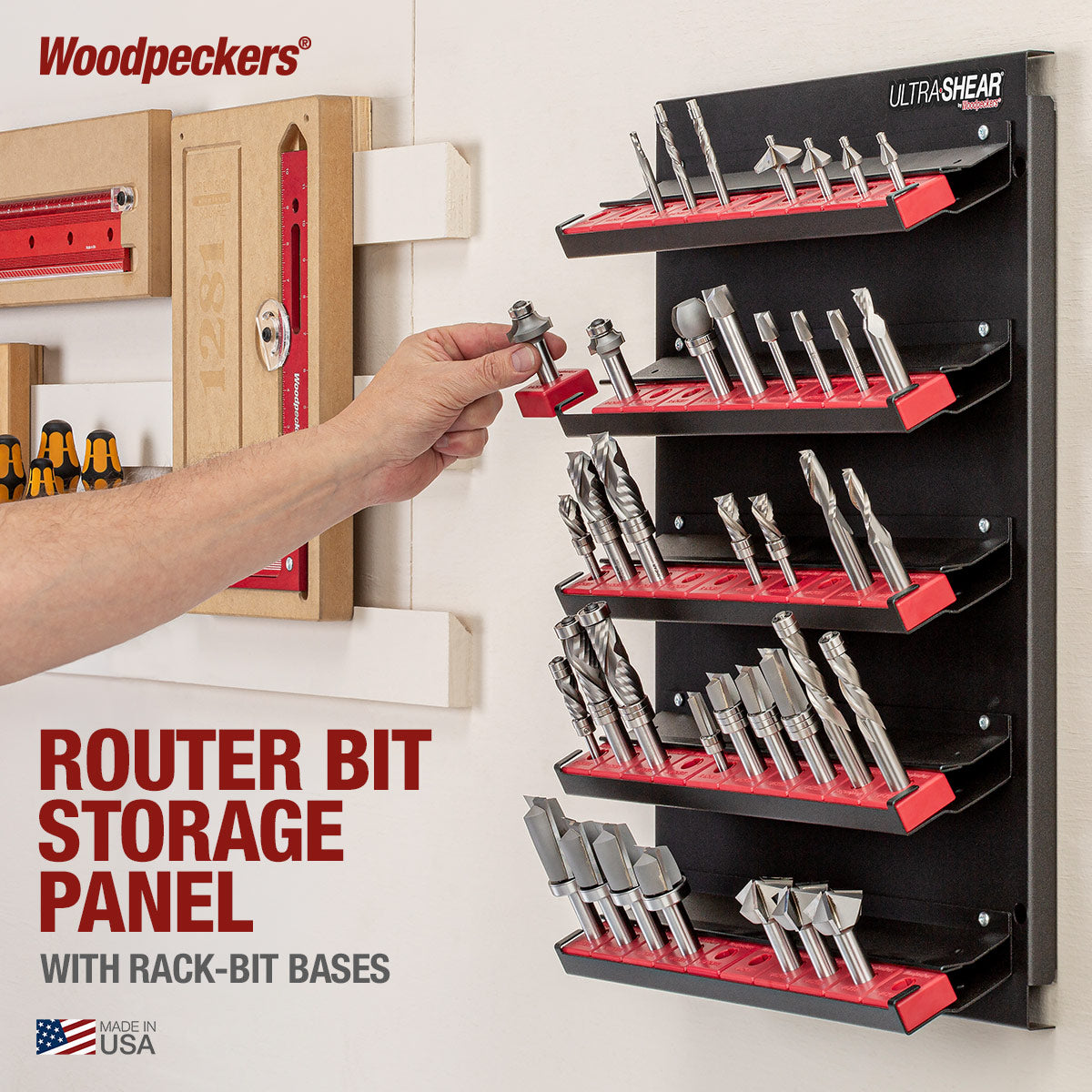 Router Bit Storage Panel
