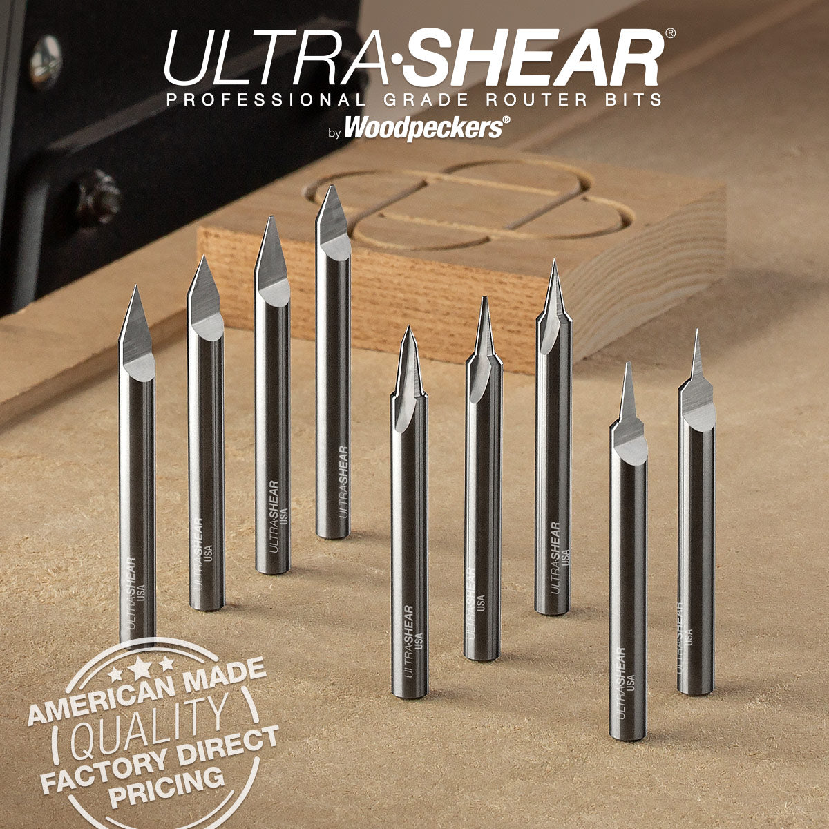 Engraving CNC Router Bits - Solid Carbide