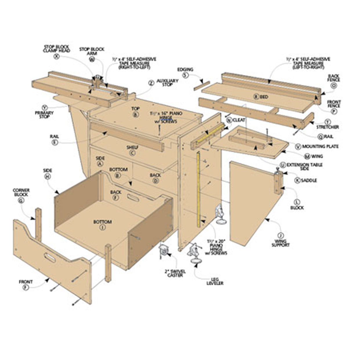 Woodsmith Miter Saw Station Plan