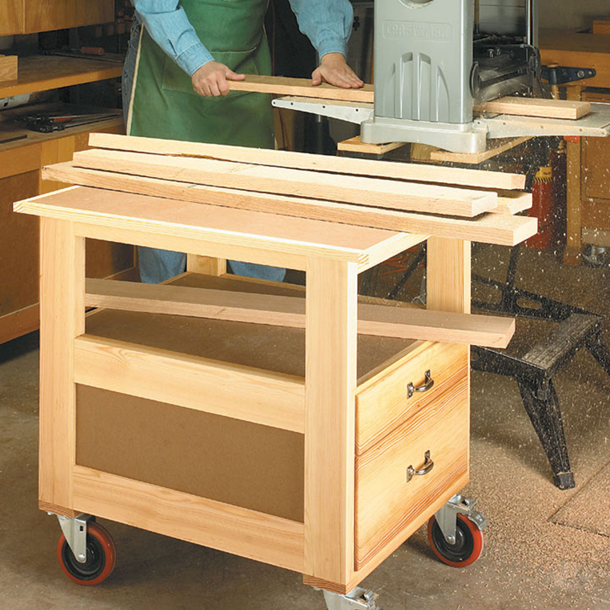 Woodsmith Two-Drawer Shop Cart Plan