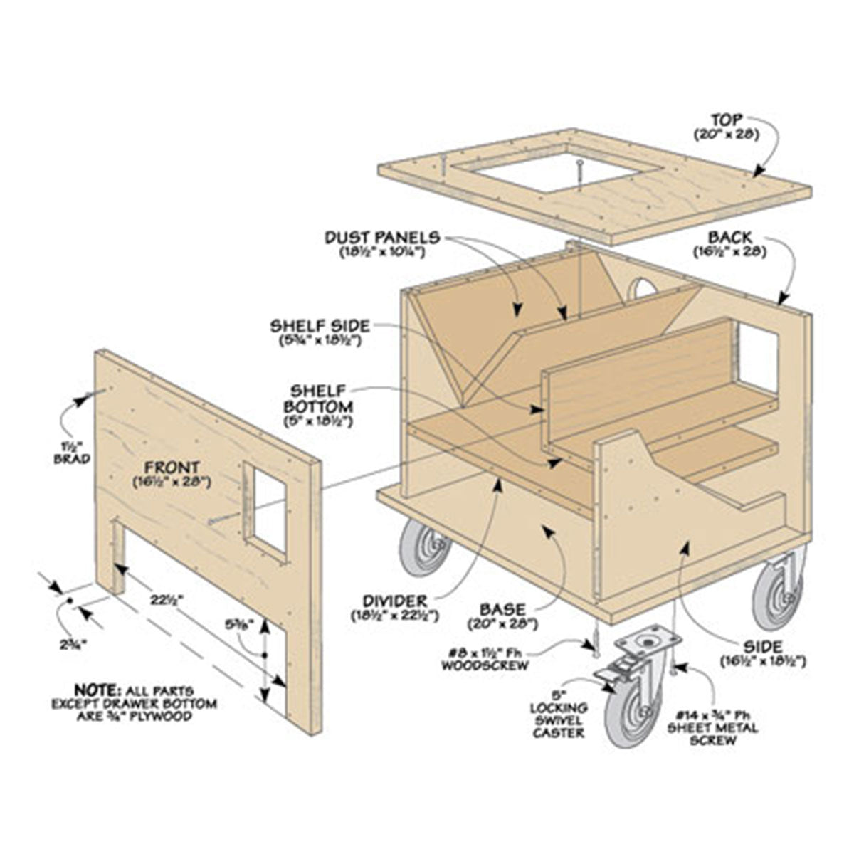 Woodsmith 5 Shop Projects Standard Plan & Premium Shop Drawings