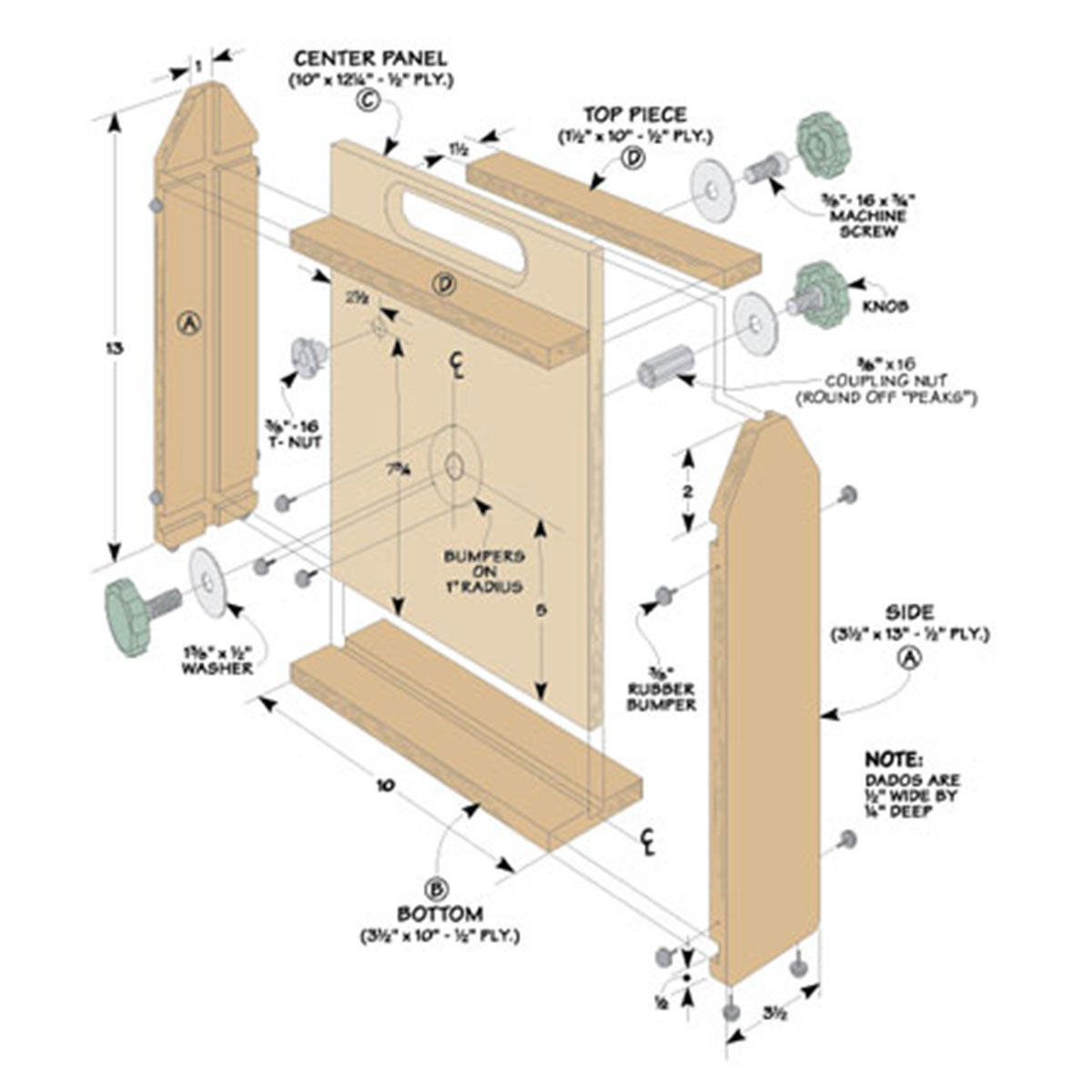 Woodsmith Dado Blade Storage Case Plan