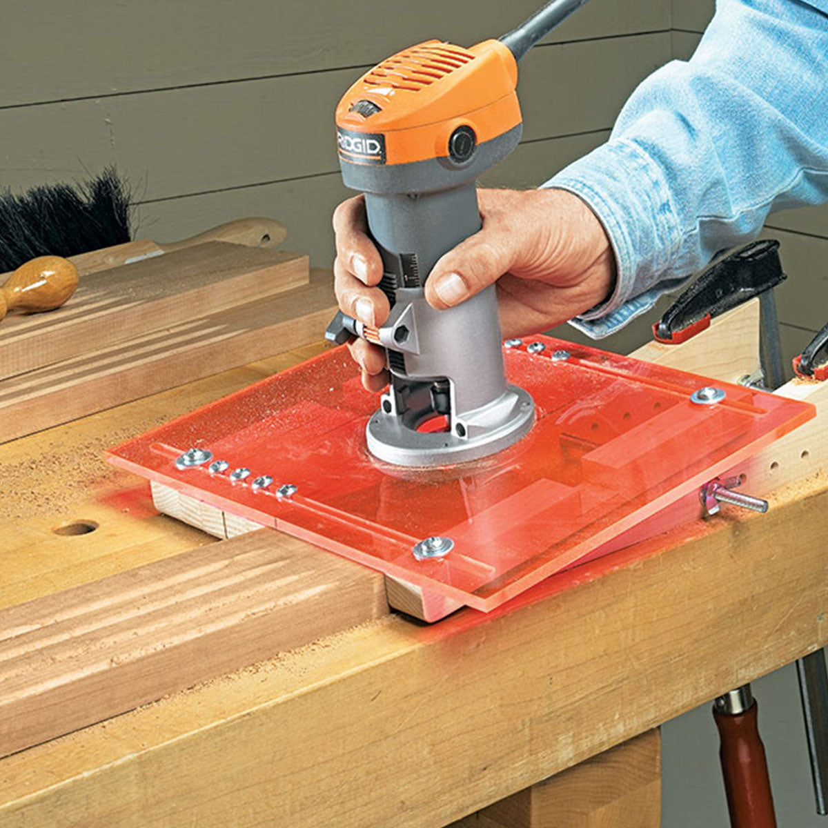 Woodsmith Palm Router Fluting Jig Plan