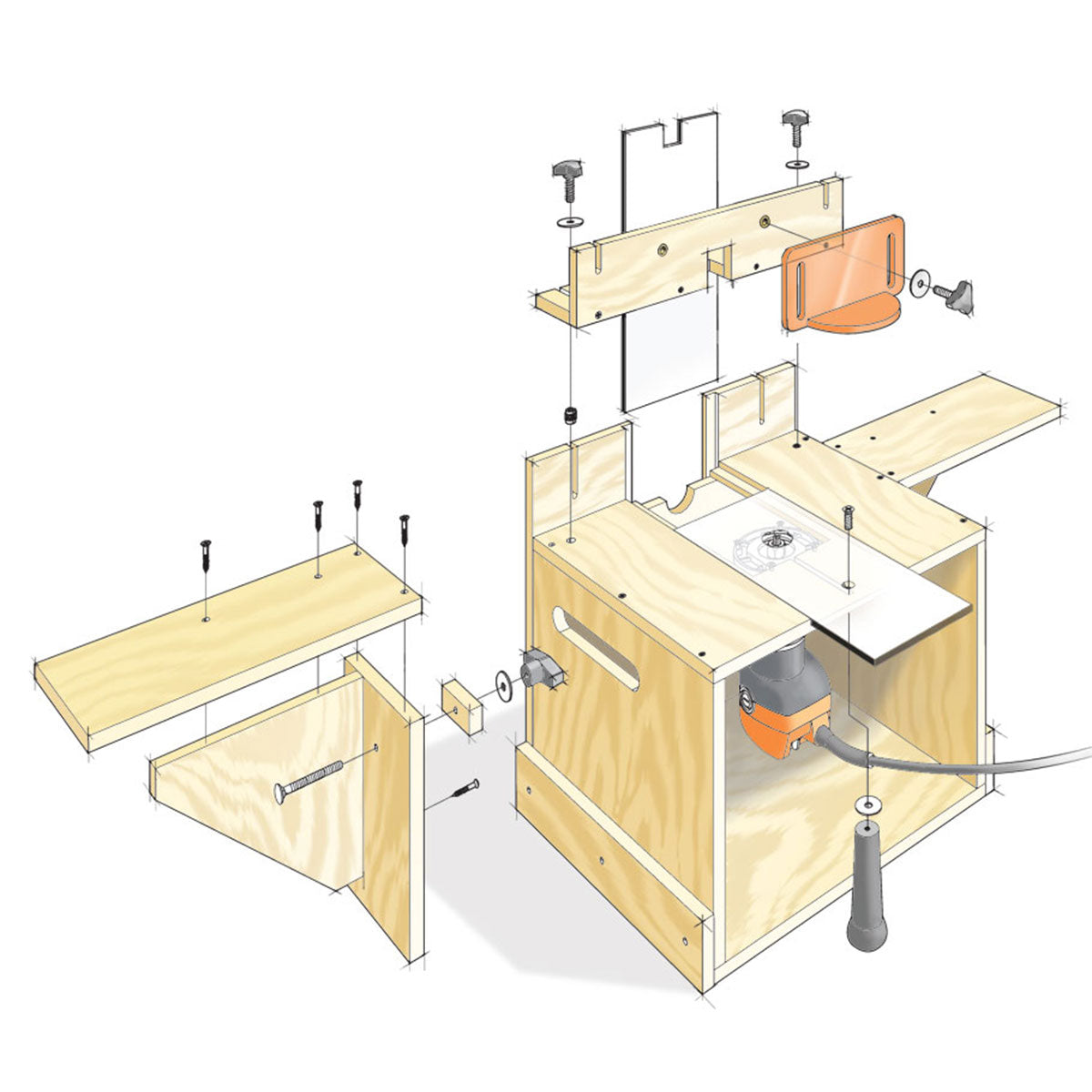 Woodsmith 3-in-1 Multi Tool Standard Plan & Premium Shop Drawings