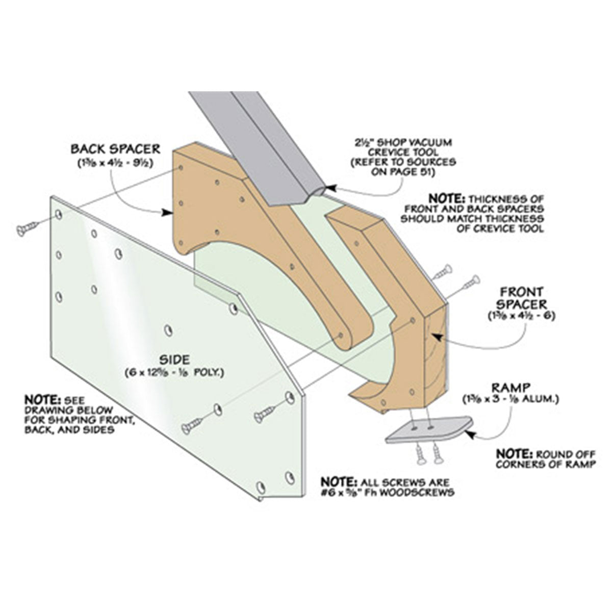 Woodsmith Dust-Free Blade Cover Standard Plan & Premium Shop Drawings