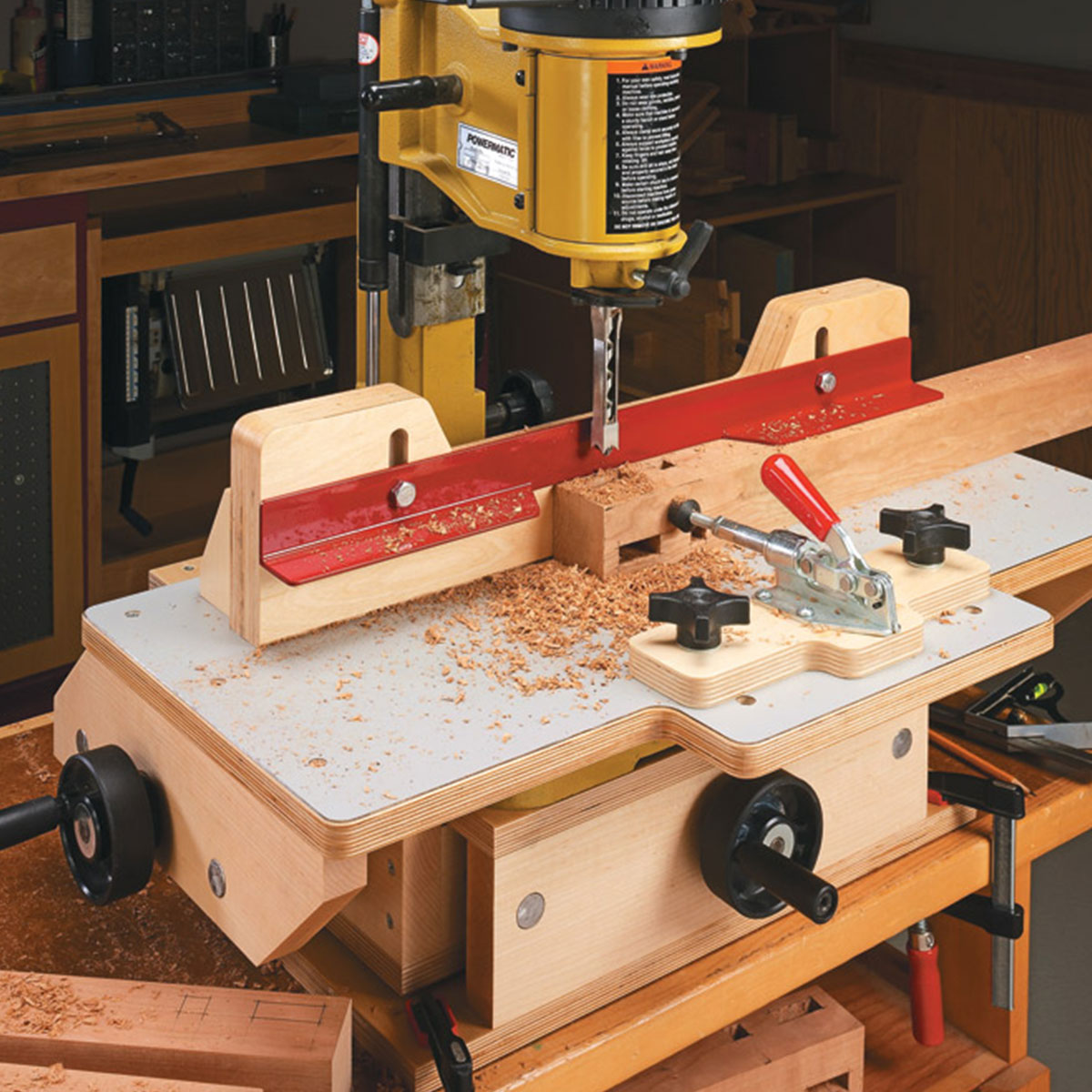 Woodsmith Precision Mortising Jig Standard Plan & Premium Shop Drawings