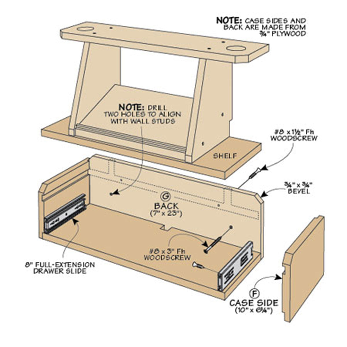 Woodsmith Cordless Tool Station Plan