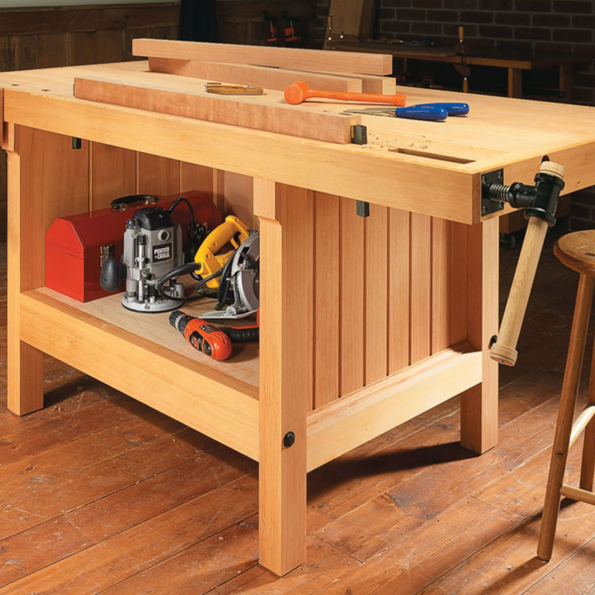Woodsmith Cabinetmaker's Workbench Standard Plan & Premium Shop Drawings