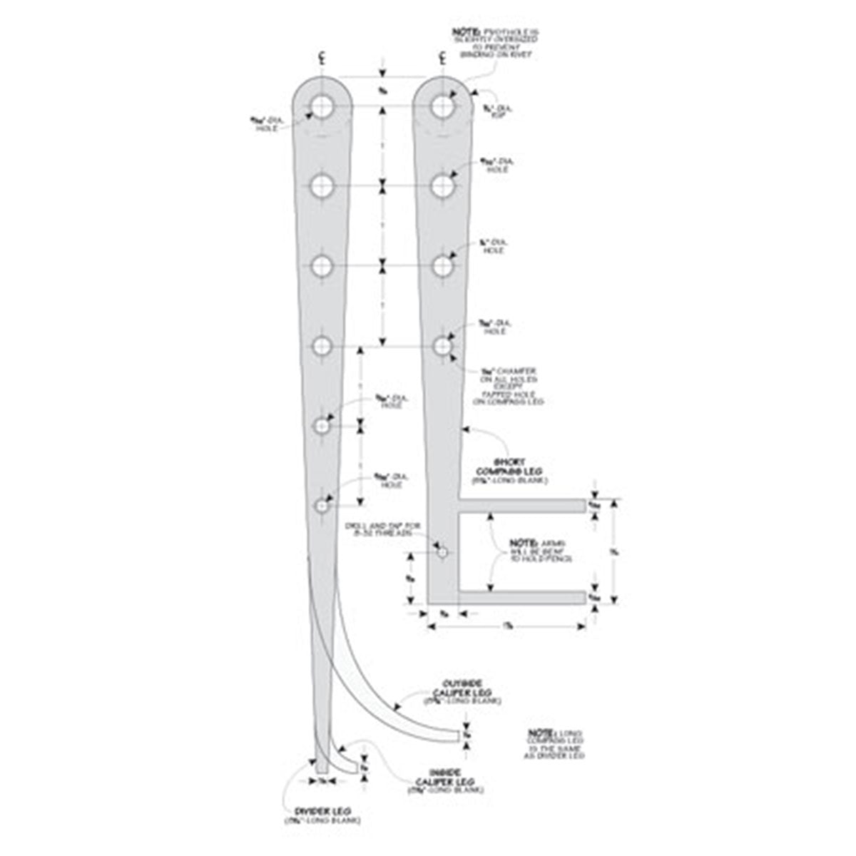 Woodsmith Heirloom Calipers & Dividers Set Plan