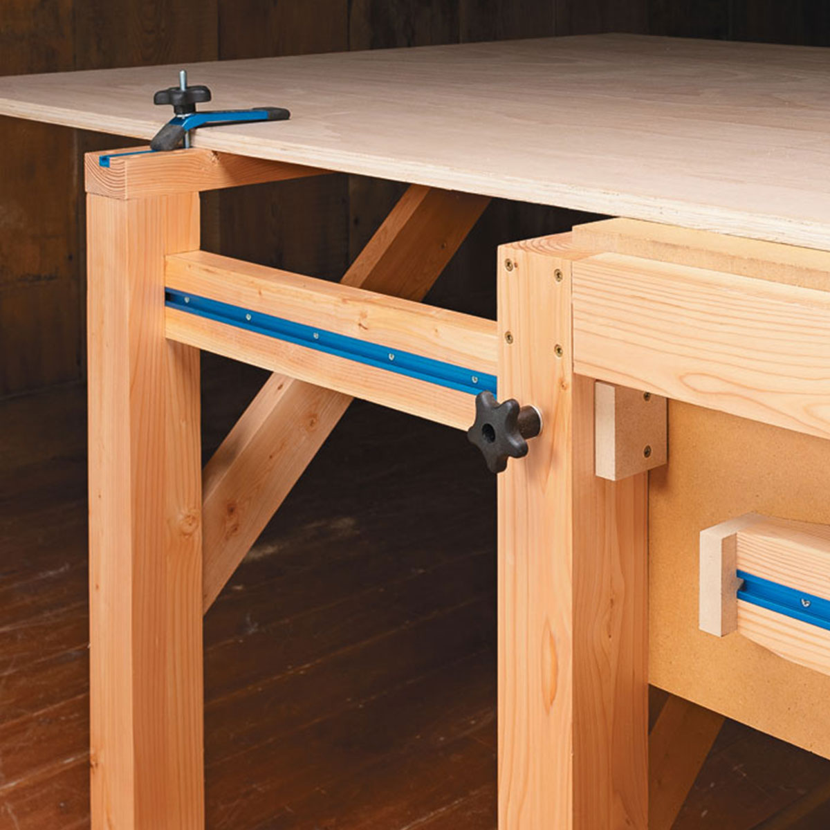 Woodsmith Expandable Shop Worktable Standard Plan & Premium Shop Drawings