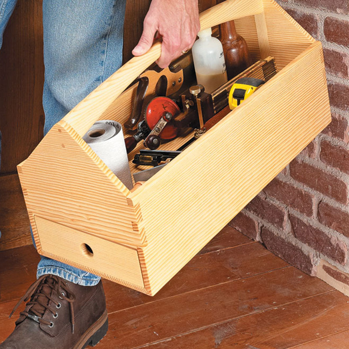 Woodsmith Dovetailed Tool Tote Plan