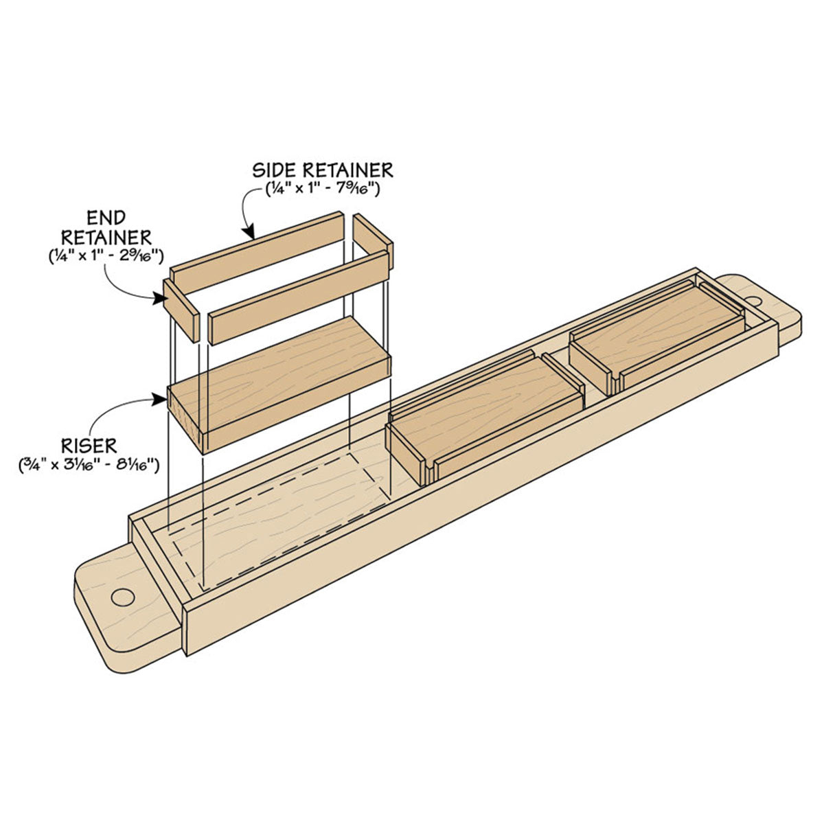 Woodsmith Waterstone Sharpening Tray Plan