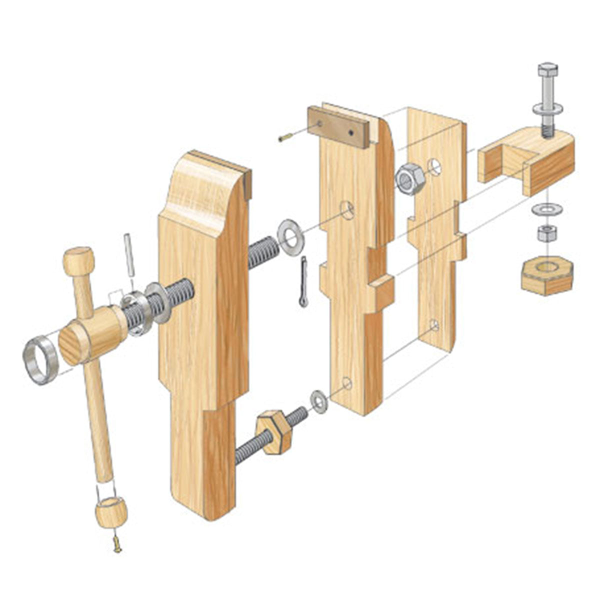 Woodsmith Bench Vise Standard Plan & Premium Shop Drawings