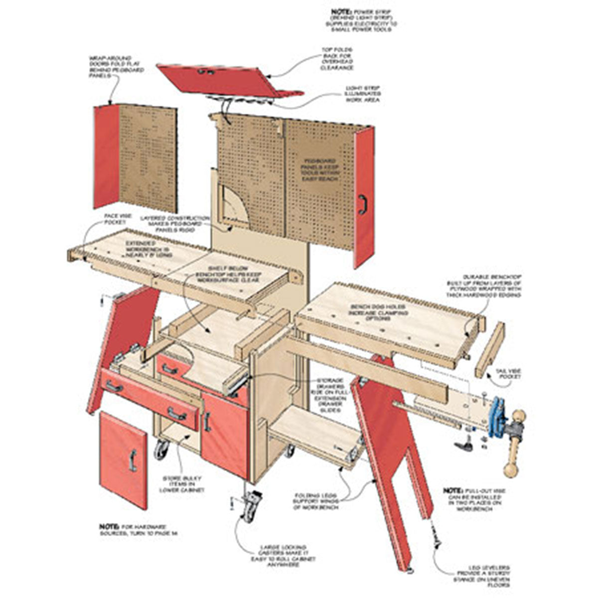 Woodsmith Folding Workshop Standard Plan & Premium Shop Drawings