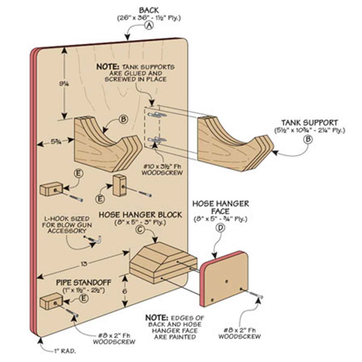 Woodsmith Air Tool Station Standard Plan & Premium Shop Drawings