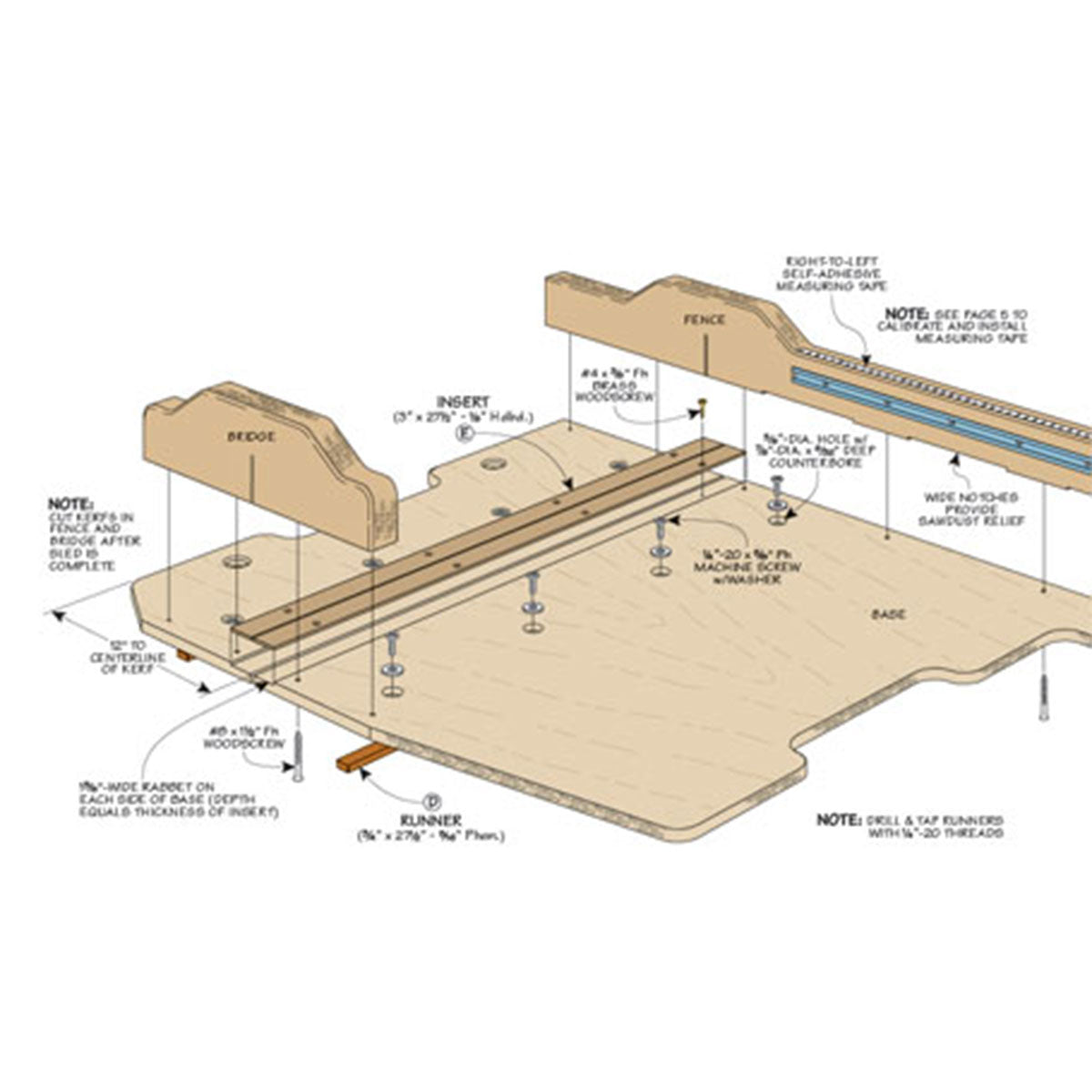 Woodsmith Ultimate Crosscut Sled Standard Plan & Premium Shop Drawings