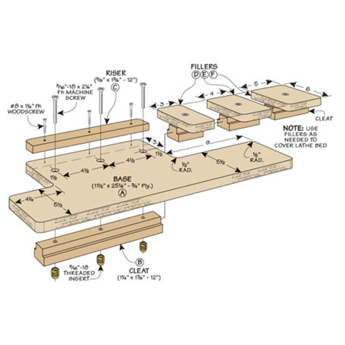 Woodsmith Lathe Duplicator Standard Plan & Premium Shop Drawings
