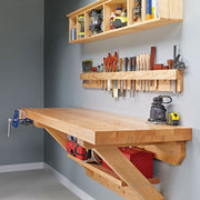 Woodsmith Wall-Mounted Workbench Standard Plan & Premium Shop Drawings
