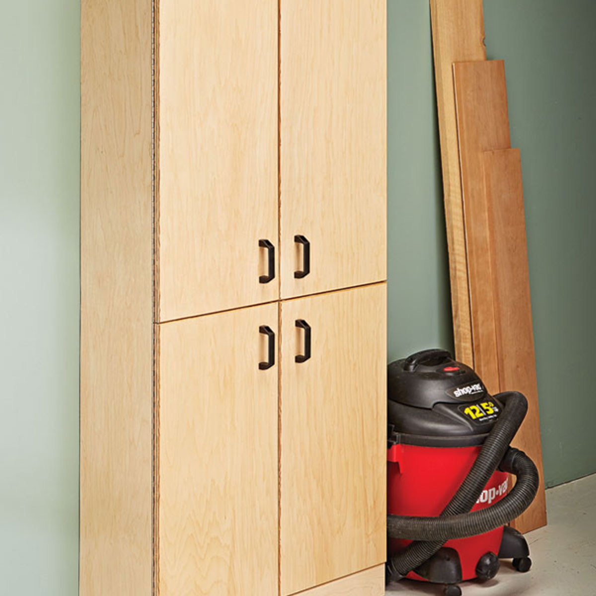 Woodsmith Router Table Wall Cabinet Standard Plan & Premium Shop Drawings