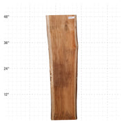 Teak Live Edge Slab - 48" x 12" x 1.25" - TEAK-17-A