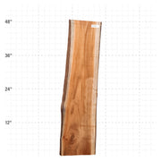 Teak Live Edge Slab - 48" x 10.5" x 1.25" - TEAK-18-A