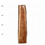 Teak Live Edge Slab - 48" x 10" x 1.25" - TEAK-5-A