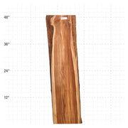 Teak Live Edge Slab - 48" x 12" x 1.25" - TEAK-7-A