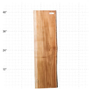 Teak Live Edge Slab - 48" x 14" x 1.25" - TEAK-9-A