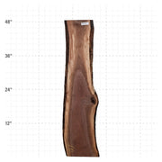 American Walnut Live Edge Slab - 48" x 10" x 1.25" - WAL-10-A