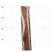 American Walnut Live Edge Slab - 48" x 8.5" x 1.25" - WAL-11-A