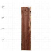 American Walnut Live Edge Slab - 48" x 10.5" x 1.25" - WAL-12-A