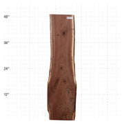 American Walnut Live Edge Slab - 48" x 11" x 1.25" - WAL-16-A