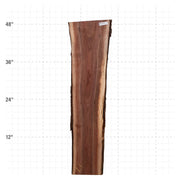 American Walnut Live Edge Slab - 48" x 10" x 1.25" - WAL-17-A