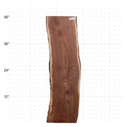 American Walnut Live Edge Slab - 48" x 14" x 1.25" - WAL-2-A