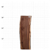 American Walnut Live Edge Slab - 38" x 12" x 1.25" - WAL-24-A