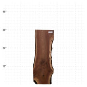 American Walnut Live Edge Slab - 36" x 10.75" x 1.25" - WAL-36-A