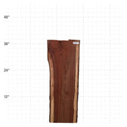 American Walnut Live Edge Slab - 38" x 12.5" x 1.25" - WAL-48-A