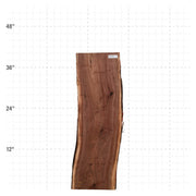 American Walnut Live Edge Slab - 40" x 13" x 1.25" - WAL-49-A