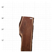 American Walnut Live Edge Slab - 37" x 12" x 1.25" - WAL-50-A
