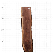 American Walnut Live Edge Slab - 48" x 10.5" x 1.25" - WAL-6-A