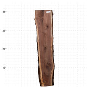 American Walnut Live Edge Slab - 48" x 10" x 1.25" - WAL-9-A