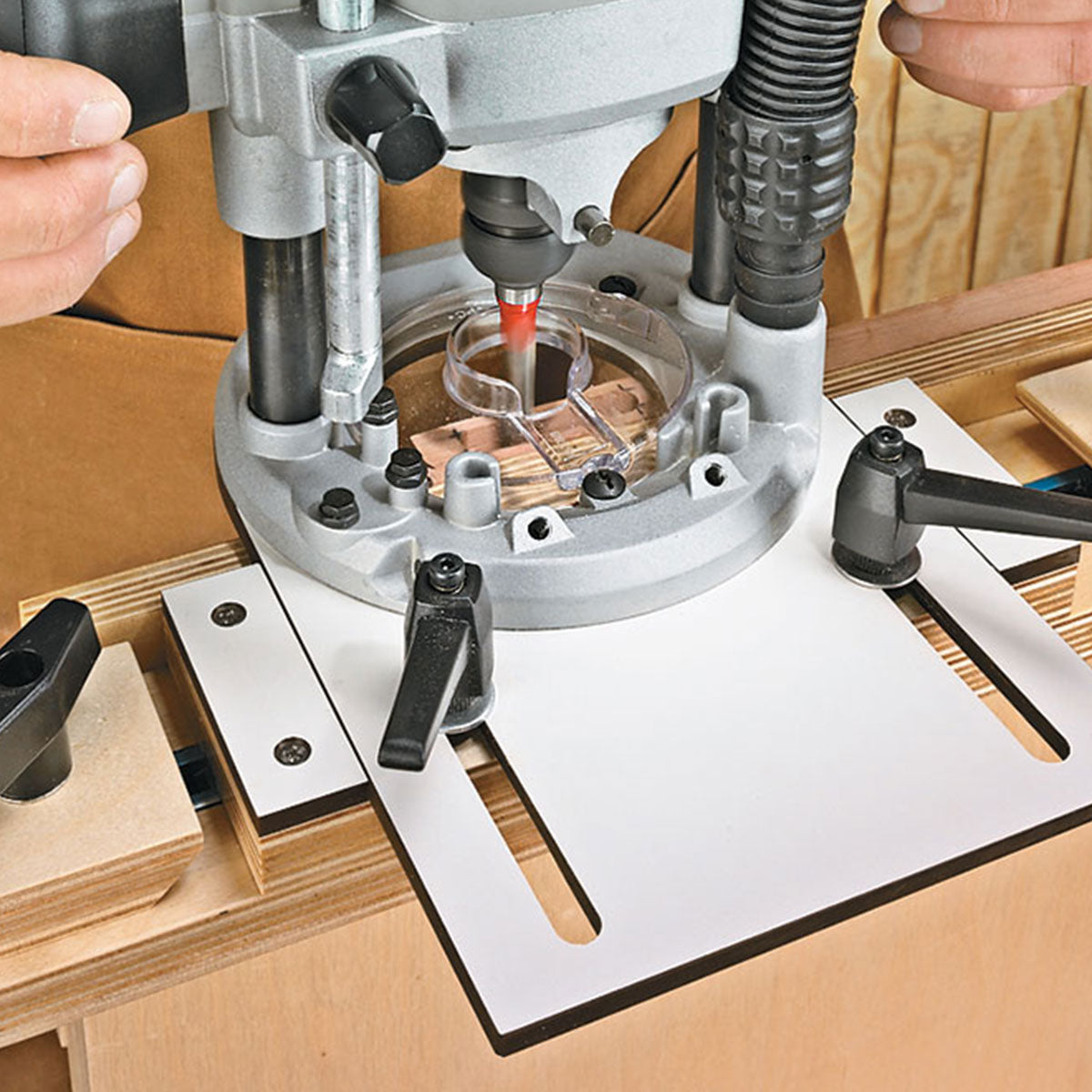 Woodsmith Plunge Router Mortising Jig Plan