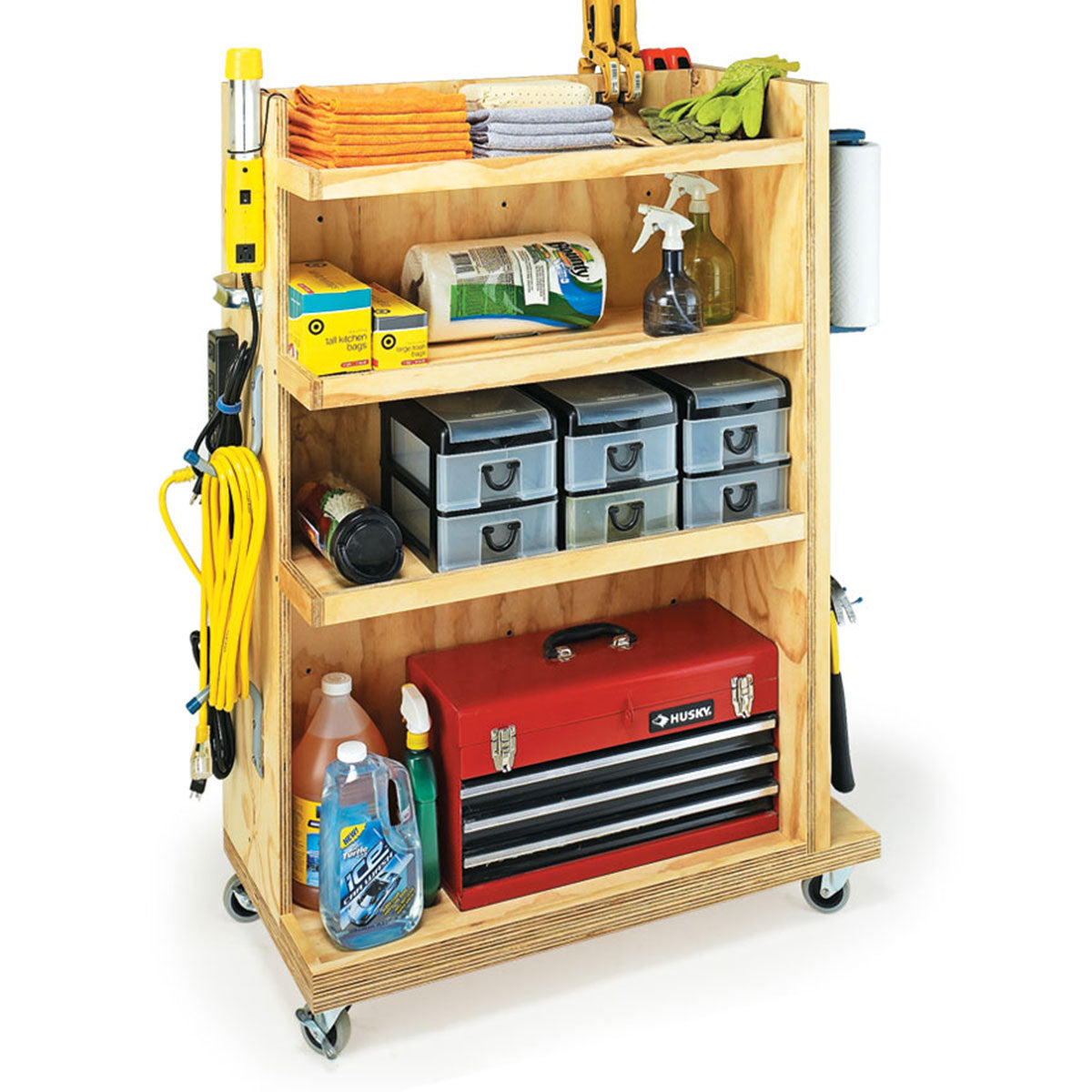 Woodsmith Garage Storage Cart Standard Plan & Premium Shop Drawings