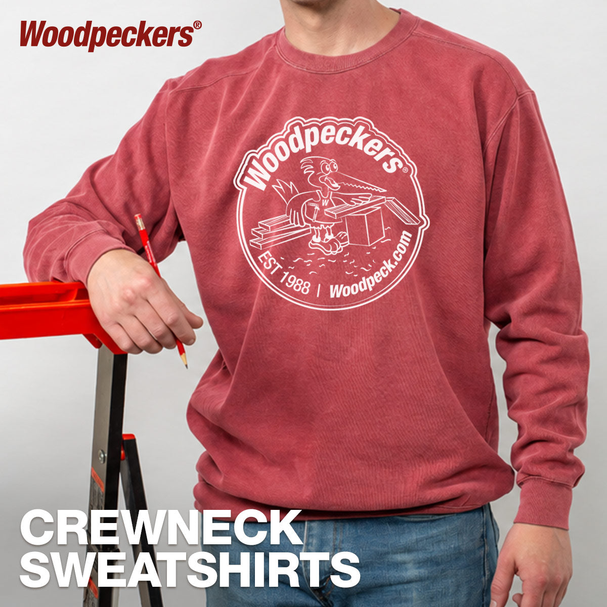 Woodpeckers Crew Neck Sweatshirts
