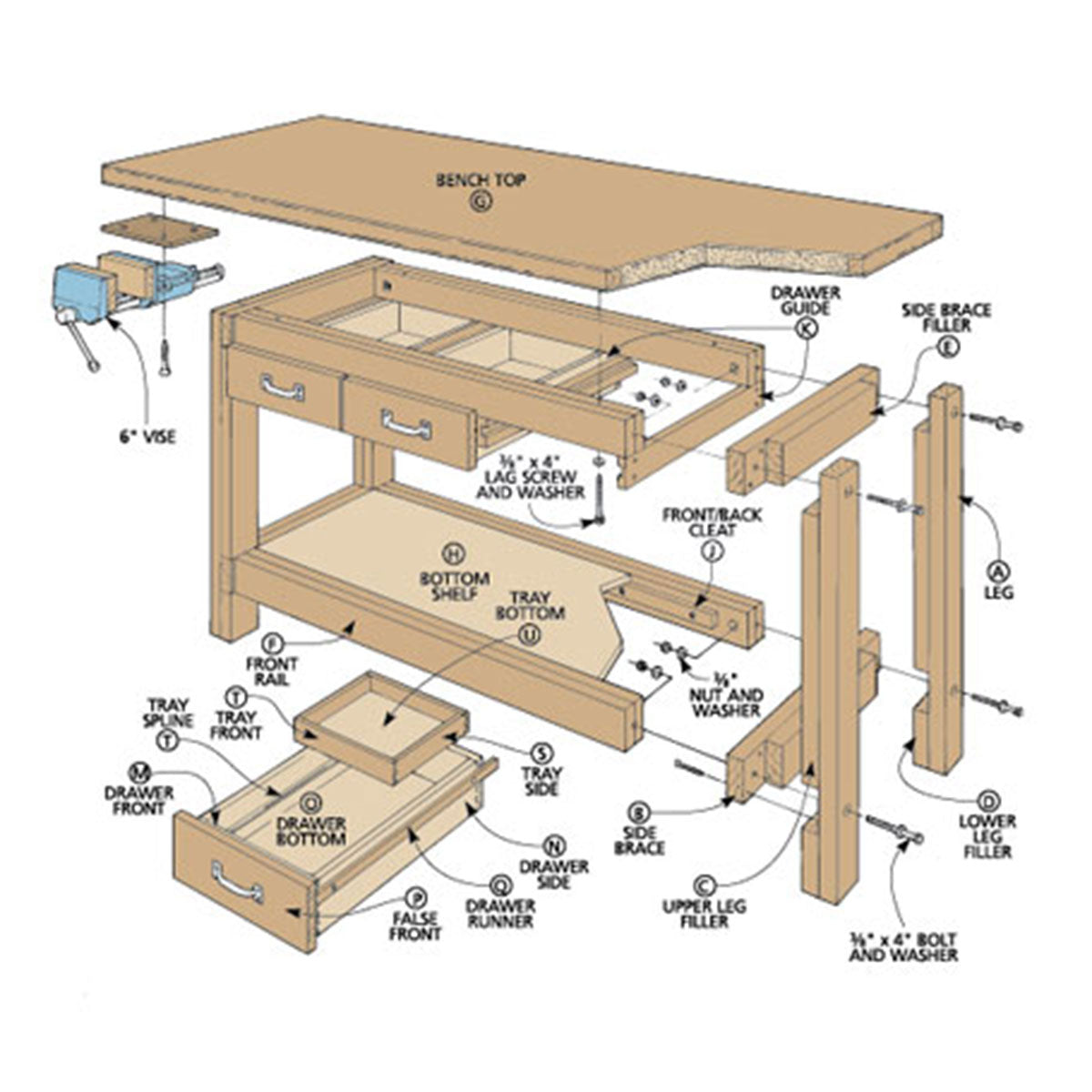Woodsmith Weekend Workbench Plan