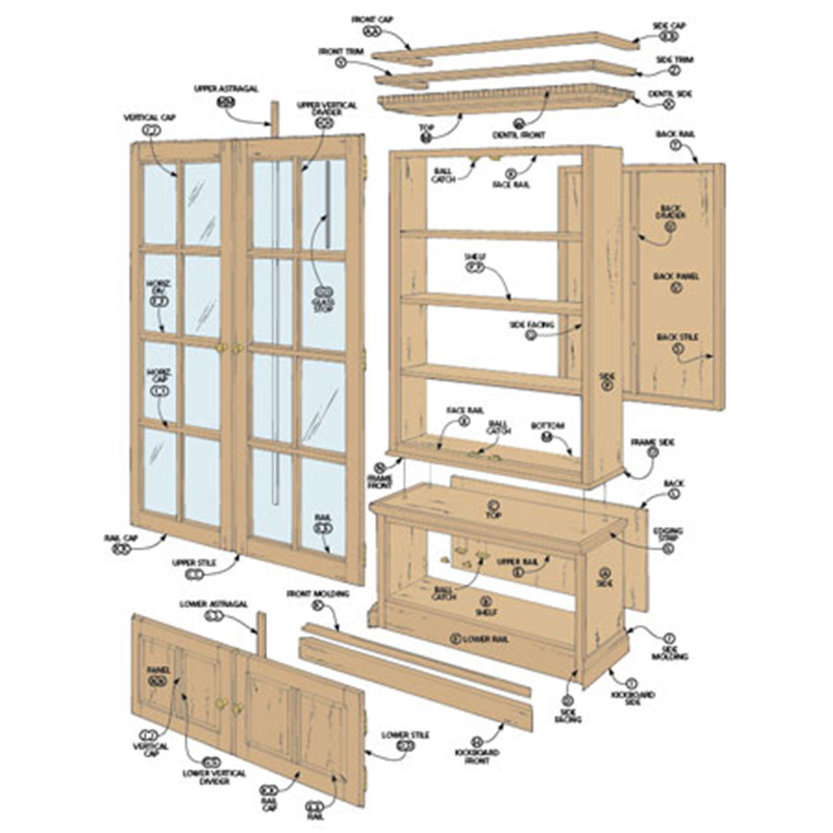 Woodsmith Tall Oak Cabinet Plan