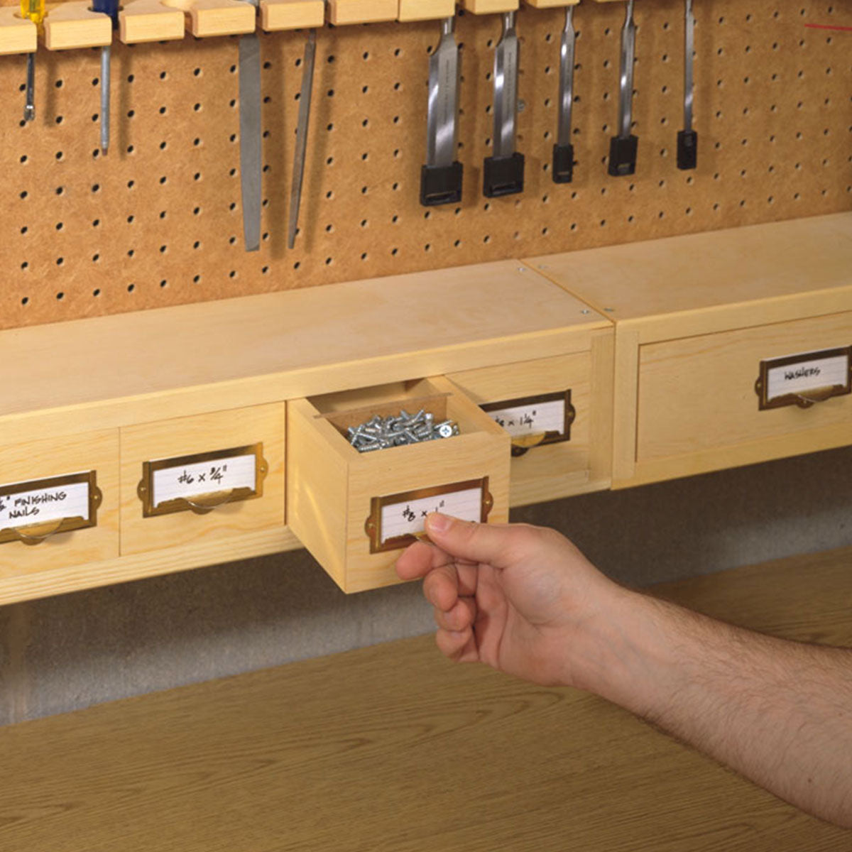 Woodsmith Pegboard Storage System Plan