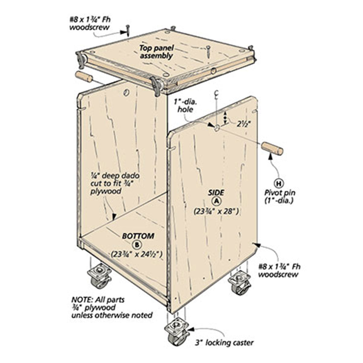 Woodsmith Flip-Top Tool Stand Plan