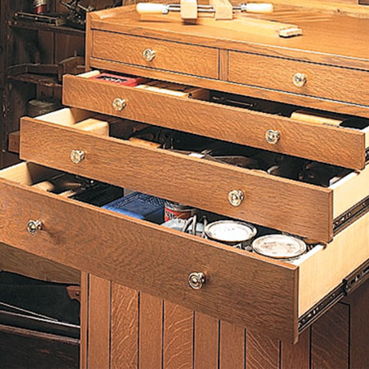 Woodsmith Classic Oak Tool Cabinet Plan